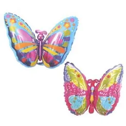 19" x 30" Foil Butterflies Balloon Happy Birthday Foil Butterfly