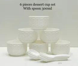 Soup Bowl Cup Curry Cup 6 pcs with spoon
