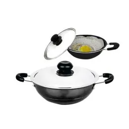 Non Stick Hopper Pan with Stainless Steel Lid For Kitchen