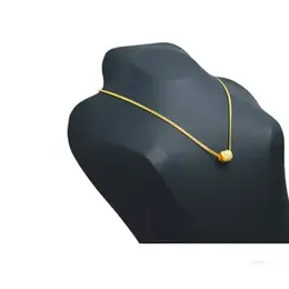 Gold Plated 4mm Double Albert Chain With New Barrel Design Pendant Women.