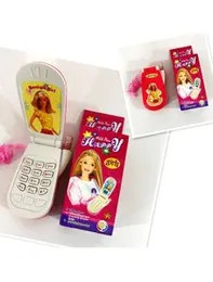 Princess Girls Sparkle Pink Mobile Phone Flip Toy Phone With Music