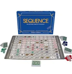 Premium Sequence Game Board Deluxe Edition Family Strategy Game, Board Game for Kids, Classic Family Fun, Fun for All Ages