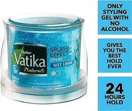 Vatika Naturals Styling Hair Gel Splash Effect 3 Styling Gel Wet Look, Alcohol Free (250ml)     hair gel