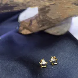Gold Plated Star With Stone Beauty Earrings.