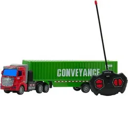Kids Toy Four-Way Remote Control Car Tractor Container Truck Electric Transporter (0486)