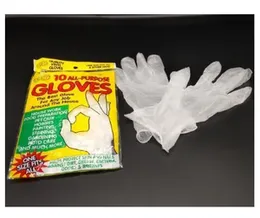 10 Pcs All Purpose Gloves - Quality Vinyl Disposable Gloves - One Size Fits All