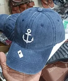 Cotton China washcap Embroding Cap Dark Blue