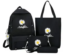 4 pcs Premium Quality School Backpack Set – Canvas Kids & Teen Fashion Backpacks for Boys & Girls