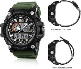 Piaoma 1586 Waterproof Watch Dual Time Watch Digital Time Watch For Men