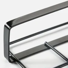 Wall Mounted Stainless Steel Kitchen Rack with Hooks and Shelf Organizer for Paper Roll Holders, Spoons, and Kitchen Utensils