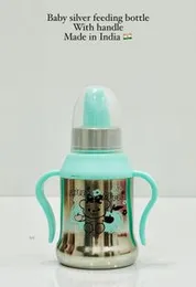 Baby Feeding Bottle Stainless Steel for Kids Steel Feeding Bottle with handle.