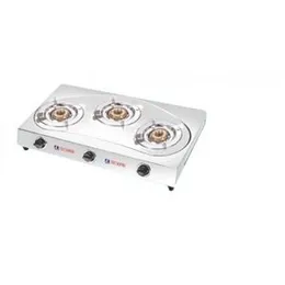 Tecsonic TSGS-229 3 Burner Gas Cooker – Stainless Steel, High Efficiency