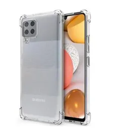 Samsung Galaxy A22 4G Shockproof Case - Camera Protection Shockproof Transparent Bumper Case.