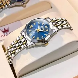 Olevs Premium Ladies Watch With Date High Quality  Stainless Steel Watches For Women Girls Business Chain Quartz Analog Casual Fashion Gift Watch With
