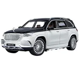 Kids Die Casting 1:24 Mercedes-Benz Maybach GLS600 Alloy Mold Decoration Pullback Multifunctional Car Toy (0720)