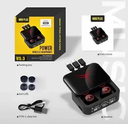 M88 Plus TWS Bluetooth 5.3 Earbuds with LED Power Display | Wireless Gaming Headphones with Mic for Smartphones