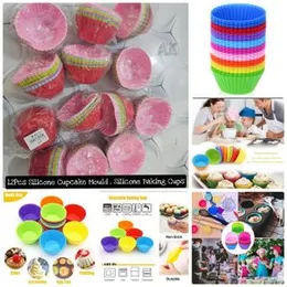 12Pcs Silicone Cupcake Mould – Baking Cups | Multicolor | Non-Stick & Reusable