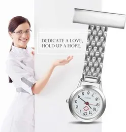 Fashion Stainless Steel Arabic Numeral Quartz Fob Watch Brooch Doctor Hanging Quartz Nurse Watch nurse pockets watches Nursing Watch