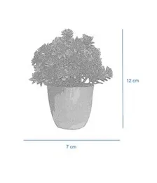 Litleo Set of 4 Great for Home Mini Multi Bright Color Bonsai Artificial Flowers Plants (Blue)