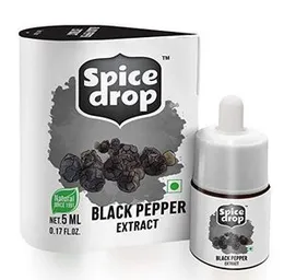 Spice Drop Black Pepper Kali Mirch Extract | Natural Spice For Food and Beverages | Authentic Taste and Aromatic Flavor | Vegan| 5ML (180 Drops equiva
