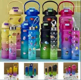 Water Bottle 3pcs With Free LED Watch Sports BPA FREE Travel Family Pack