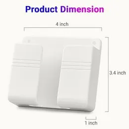 Wall Mounted Mobile Holder & Remote Storage Case | Multi-Purpose Phone Stand with Charging Hole for Bedroom, Living Room & Office