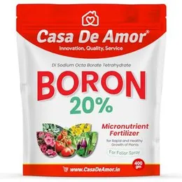 Casa De Amor Boron 20% Micronutrient Fertilizer for Healthy Growth of Vegetable Plants and Gardening (400 gm, Powder) (FROM INDIA)NUZ