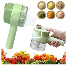 4 In 1 Handheld Electric Vegetable Cutter Set, Vegetable Chopper