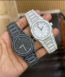 WATCHES FOR MEN – Nomanda Matte Plastic Belt | Black & White | Trend Collection