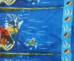Ocean Theme 6×5 Bedsheet with Colorful Fish