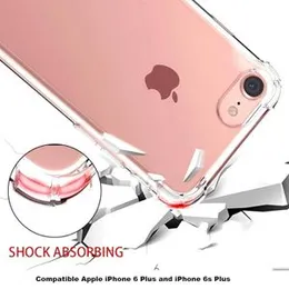 Phone 6 / 6s Soft Silicone TPU Case with anti-shock protection hardy edges fully transparent cover bumper case For Phone 6 / 6s phone case
