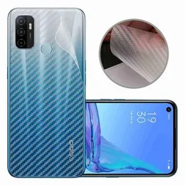 Carbon Fiber Pattern Back Film For oppo A53 Rear fibre Sticker Protective