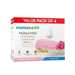 Mamaearth Multani Mitti Moisturizing Lotion Soap (Pack Of 4) – 125 g X 4 DEEPLY CLEANSES & MOISTURIZES