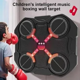 Dynamic Music Boxing Target Machine - Wall Mounted Smart Scoring Boxing Target with Boxing Gloves 4-Target Music Punching Bag with Rhythm Music