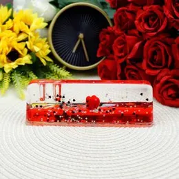 UNSINKABLE CUTE WAVE RED HEART Decorative Heart-Shaped Snow Globe with Fluid Motion for Home, Office, and Gifting (Red)