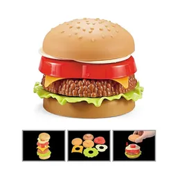 Children Pretend Role Play Simulation Ice Cream Burger Food Set on Sheet (0373)
