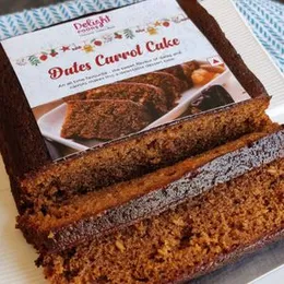 Delight Foods Traditional Christmas Cakes 500g + Gift Card| New Year | Xmas (Dates Carrot Cake) FROM INDIA (SAM)