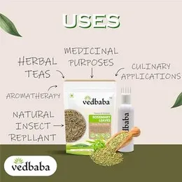 Ved Baba Rosemary Dried Leaves-600 Gm With Applicator, For Hair Growth Rosemary Herb Tea Organic Natural(FROM INDIA)JEZ