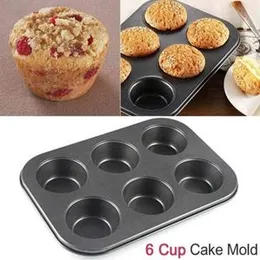Product details of 6 Cups non stick Cup Cake Tray / Non stick Muffin Baking Tray 6 moulds High Quality