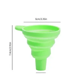 1pcs Mini Foldable Funnel Silicone Collapsible Funnel Folding Portable Funnels Be Hung Household Liquid Dispensing Kitchen Tools