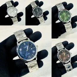 LEIX FASHION DATE STEEL STRAP WATCH FOR MENS -Silver & Multi Colors Dial