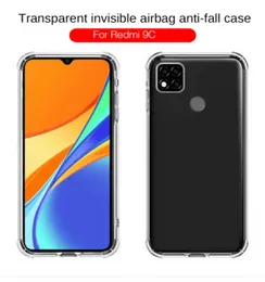 Redmi 9C Shockproof Silicone Bumper Case Ultra Clear Slim Soft Flexible Back Cover with Camera Protection