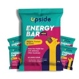 Upside Health Millet Energy Bar Bites (Pack of 5, 125g) - Almonds, Rajgira, Dates & Foxtail - No Added Sugar - Gluten Free - Plant Based Bar for V