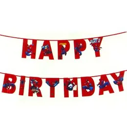 Spider Man Cardboard Party Gala Bunting Letter Banner Happy Birthday Party Decorations