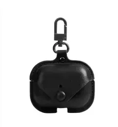 Leather Case Cover – For AirPods Pro | PU Matte Finish | Includes Carabiner Clip | Stylish & Shockproof Protection