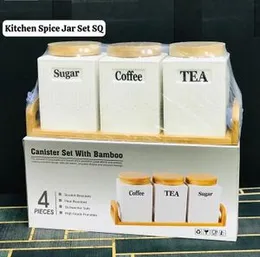 Spice Jar Set With Bamboo Tray