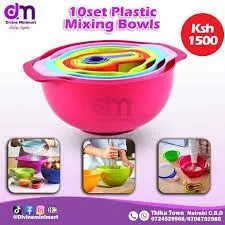 Plastic Mixing Bowls with Measuring Cups Colorful Nesting Bowls Set with Handles Colander Sifter for Kitchen, 8 Pieces (Rainbow Color)