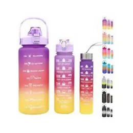 3pcs Water Bottle Colorful 2000ml 800ml 300ml 3 in 1