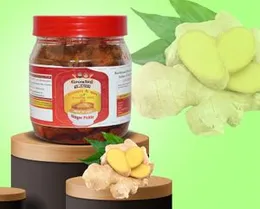 Growing Villagers Ginger Pickle Homemade Adrak Ka Achar | Organic And Healthy | Jar Of 800 Grams FROM INDIA (SAM)