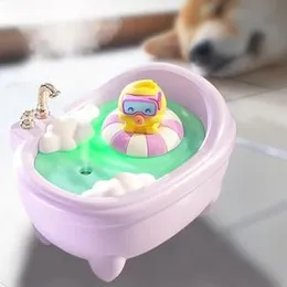 Cute Top-Fill Mini Humidifier & Aroma Diffuser – 0.34L Cool Mist Desk Humidifier with Colorful Light, Ultra-Quiet 20dB, Auto Shut-Off – Small Humidifi